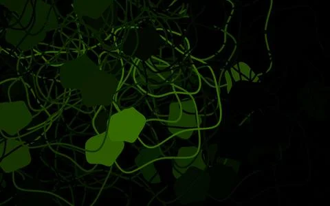 Dark Green vector pattern with random forms. Illustrazione stock