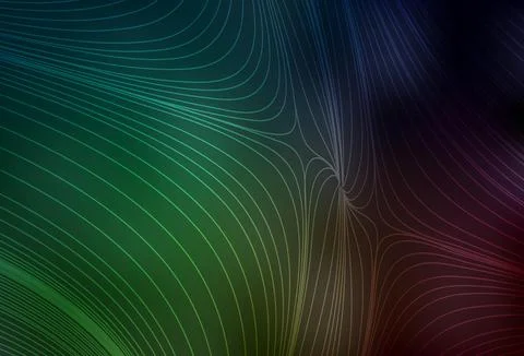 Dark Green vector pattern with sharp lines. Stock Illustration