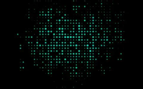 Dark Green vector pattern with spheres. 스톡 일러스트