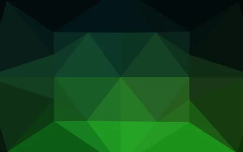 Dark Green vector polygon abstract background. 스톡 일러스트