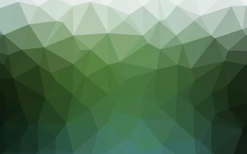 Dark Green vector polygon abstract layout. イラスト素材