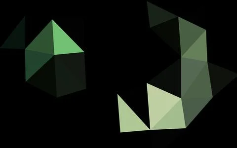 Dark Green vector polygon abstract backdrop. イラスト素材