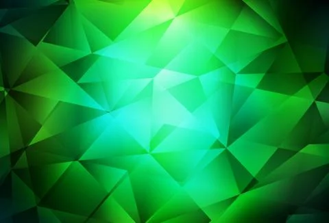 Dark Green vector polygonal pattern. Stock Illustration