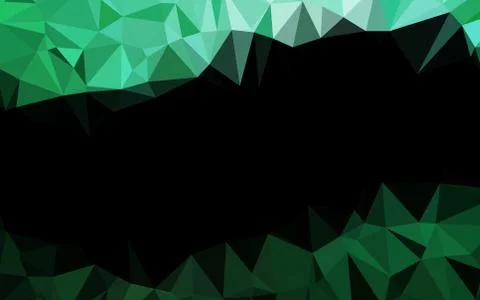 Dark Green vector polygonal pattern. 스톡 일러스트