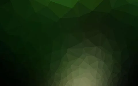 Dark Green vector polygonal pattern. Stock Illustration