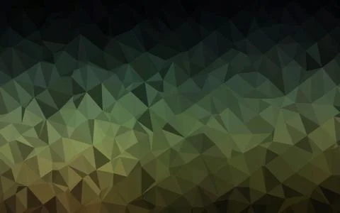 Dark Green vector shining triangular pattern. Stock Illustration