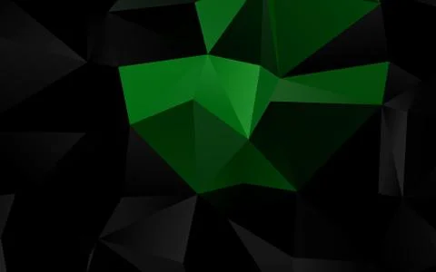 Dark Green vector shining triangular template. Stock Illustration