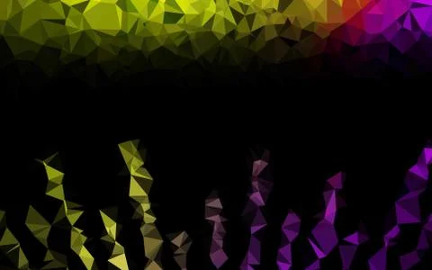 Dark Green vector shining triangular pattern. イラスト素材