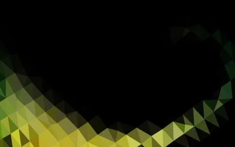 Dark Green vector shining triangular pattern. Stockillustratie