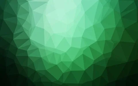 Dark Green vector shining triangular pattern. Stock Illustration