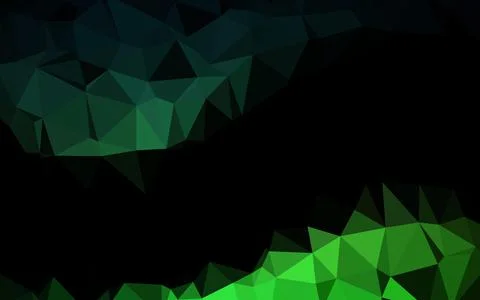 Dark Green vector shining triangular pattern. 库存插图