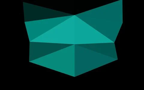 Dark Green vector shining triangular pattern. Illustration