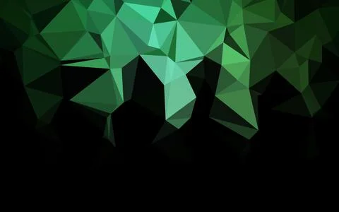 Dark Green vector shining triangular background. Stock Illustration