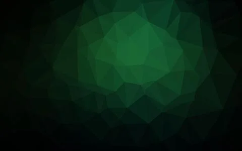 Dark Green vector shining triangular pattern. Stock Illustration