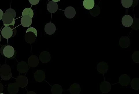 Dark Green vector template with artificial intelligence structure. Stock Illustration