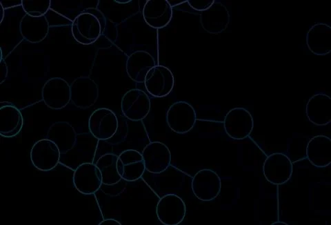 Dark Green vector template with artificial intelligence structure. Illustrazione stock