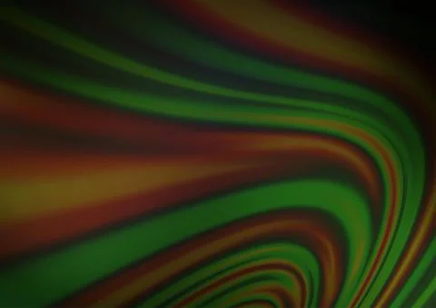 Dark Green vector template with bent lines. Stock Illustration