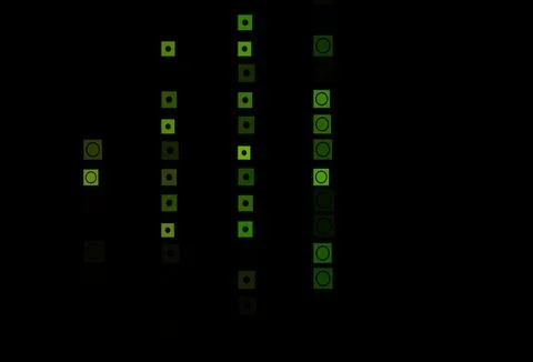 Dark Green vector template with circles, rectangles. Stock Illustration
