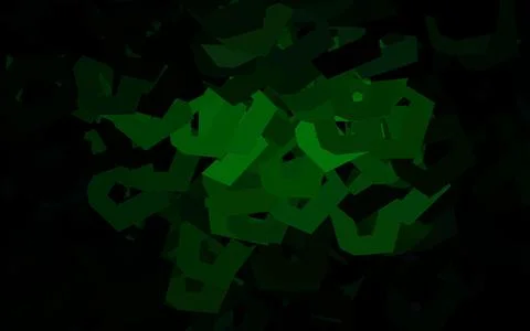 Dark Green vector template in hexagonal style. Illustrazione stock