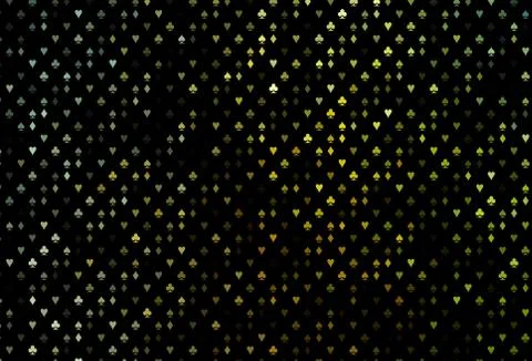 Dark Green vector template with poker symbols. Stock-Illustration
