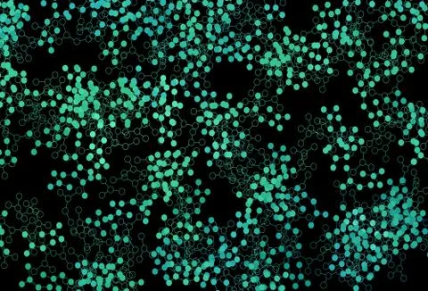 Dark Green vector texture with artificial intelligence concept. Illustrazione stock