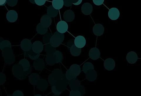 Dark Green vector texture with artificial intelligence concept. Illustrazione stock