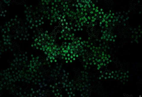 Dark Green vector texture with artificial intelligence concept. Stock Illustration