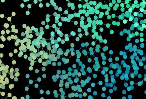 Dark Green vector texture with artificial intelligence concept. Stock Illustration