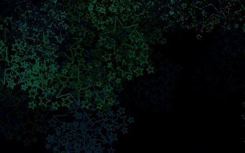 Dark Green vector texture with beautiful stars. Stock Illustration