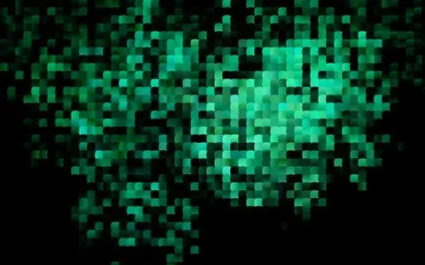 Dark Green vector texture in rectangular style. Stock Illustration