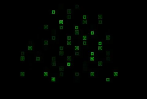 Dark Green vector texture in rectangular, circular style. Illustrazione stock