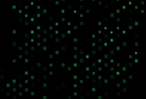 Dark Green vector texture in rectangular, circular style. Stock Illustration