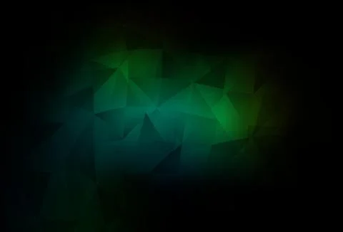Dark Green vector texture with triangular style. 스톡 일러스트