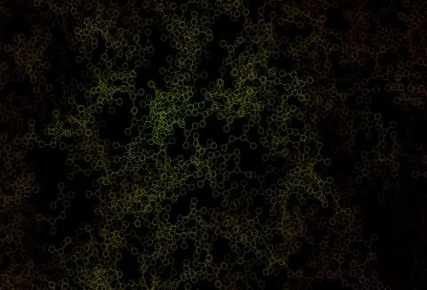Dark Green, Yellow vector backdrop with artificial intelligence data. イラスト素材