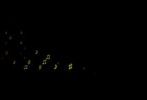 Dark Green, Yellow vector backdrop with music notes. Illustrazione stock