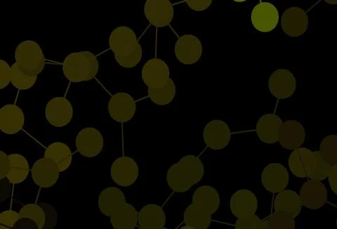 Dark Green, Yellow vector backdrop with artificial intelligence data. Stock Illustration