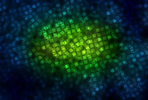 Dark Green, Yellow vector backdrop with rhombus. Stock Illustration