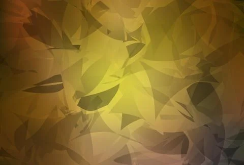 Dark Green, Yellow vector backdrop with polygonal shapes. Stock Illustration