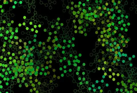 Dark Green, Yellow vector background with forms of artificial intelligence. Stock Illustration