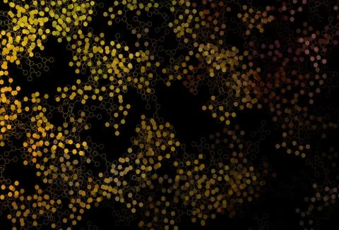 Dark Green, Yellow vector background with forms of artificial intelligence. Stock Illustration