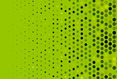 Dark Green, Yellow vector background with bubbles. Stock Illustration