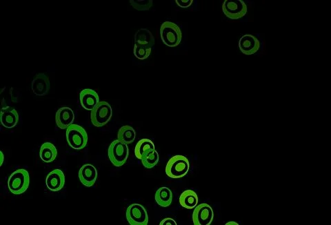 Dark Green, Yellow vector background with bubbles. 스톡 일러스트