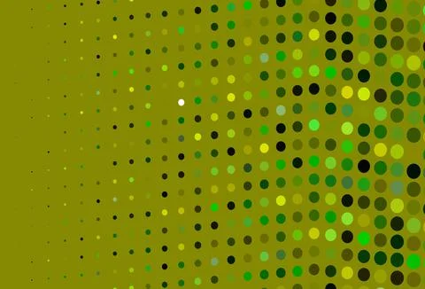 Dark Green, Yellow vector background with bubbles. Illustrazione stock