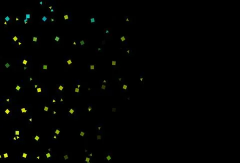 Dark Green, Yellow vector background with triangles, circles, cubes. Illustrazione stock