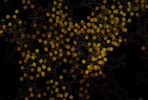 Dark Green, Yellow vector background with forms of artificial intelligence. Stock Illustration