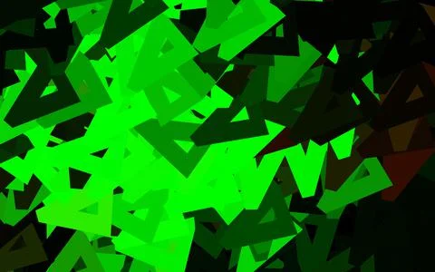 Dark Green, Yellow vector background with polygonal style. Stock Illustration