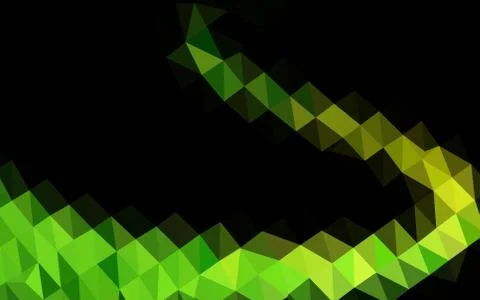 Dark Green, Yellow vector blurry triangle pattern. 스톡 일러스트