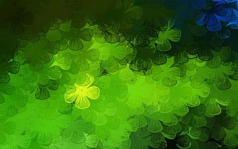 Dark Green, Yellow vector elegant pattern with trees, branches. イラスト素材