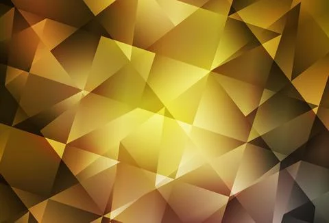Dark Green, Yellow vector gradient triangles pattern. Stock Illustration