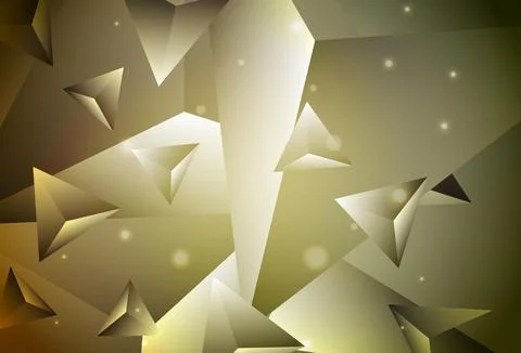 Dark Green, Yellow vector gradient triangles pattern. Illustrazione stock